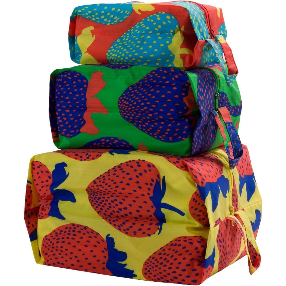 imageBAGGU 3D Zip Set  Electric Strawberries