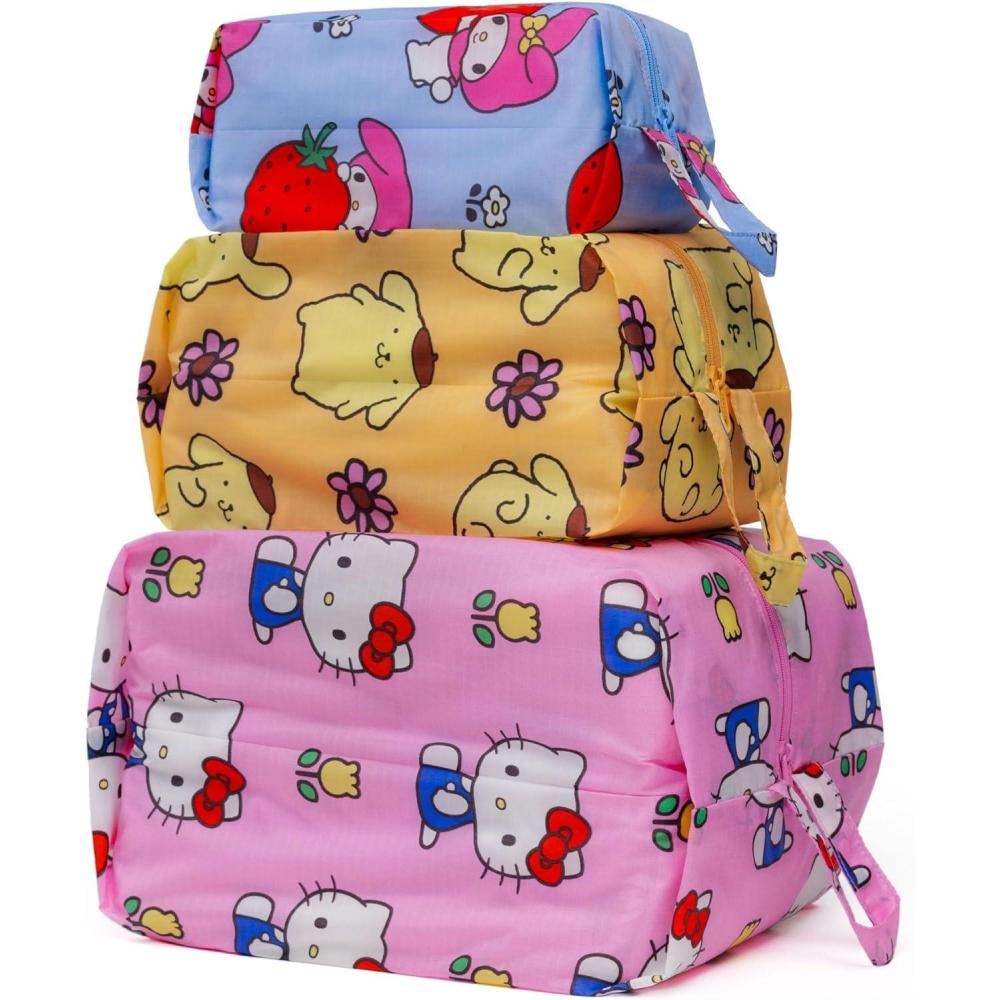 imageBAGGU 3D Zip Set  Hello Kitty and Friends Florals