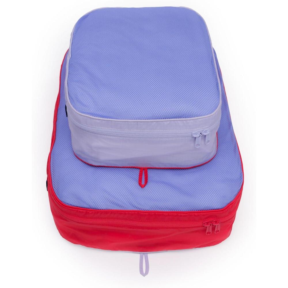 imageBAGGU Large Packing Cube Set  Fancy AnimalsMesh Berry Mix