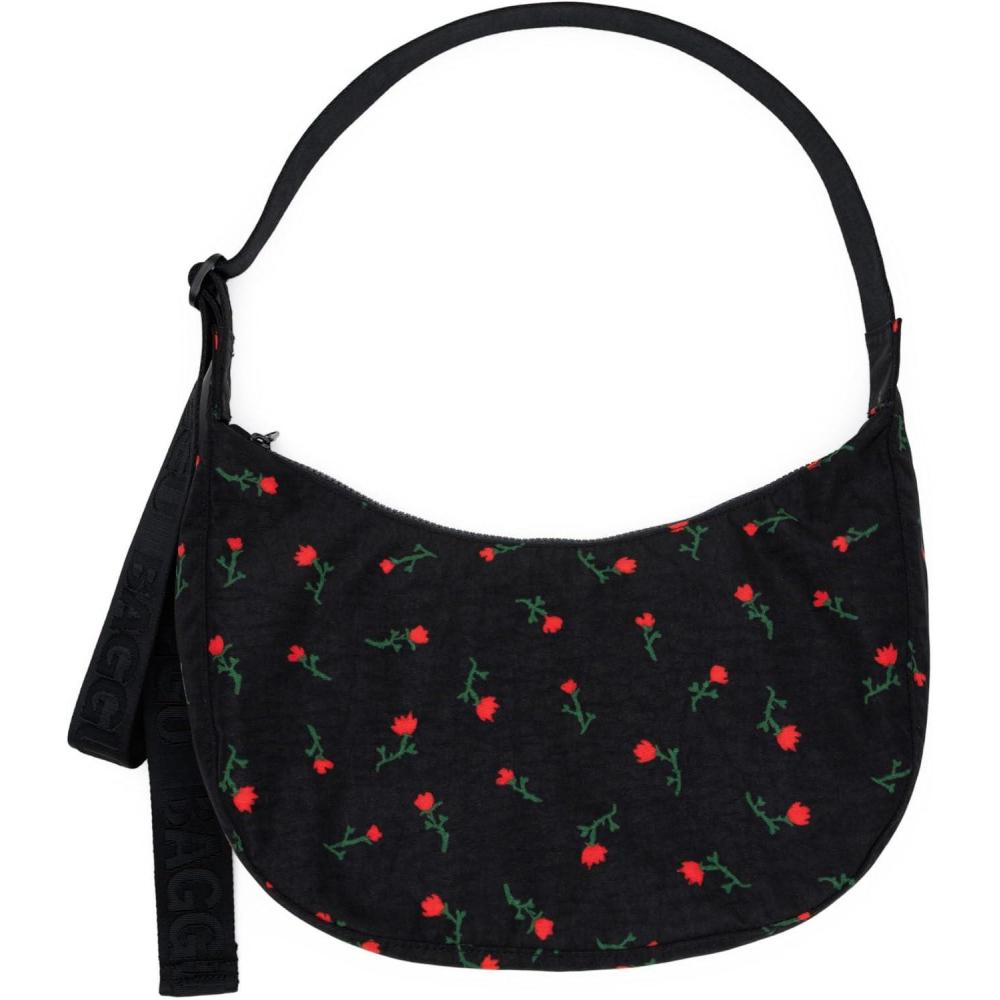 imageBAGGU Medium Nylon Crescent BagPainted Wildflower