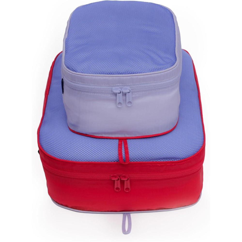 imageBAGGU Packing Cube Set  Fancy AnimalsMesh Berry Mix