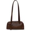 imageBAGGU Small Recycled Leather Bowler Bag  Brown