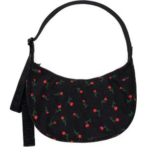 BAGGU Medium Nylon Crescent Bag(Painted Wildflower)