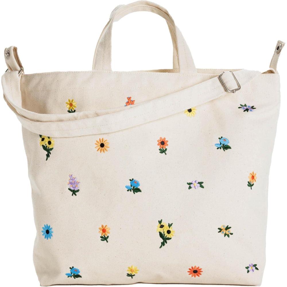 imageBAGGU Horizontal Zip Duck BagEmbroidered Ditsy Floral