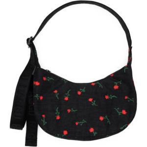 BAGGU Small Nylon Crescent Bag(Painted Wildflower)