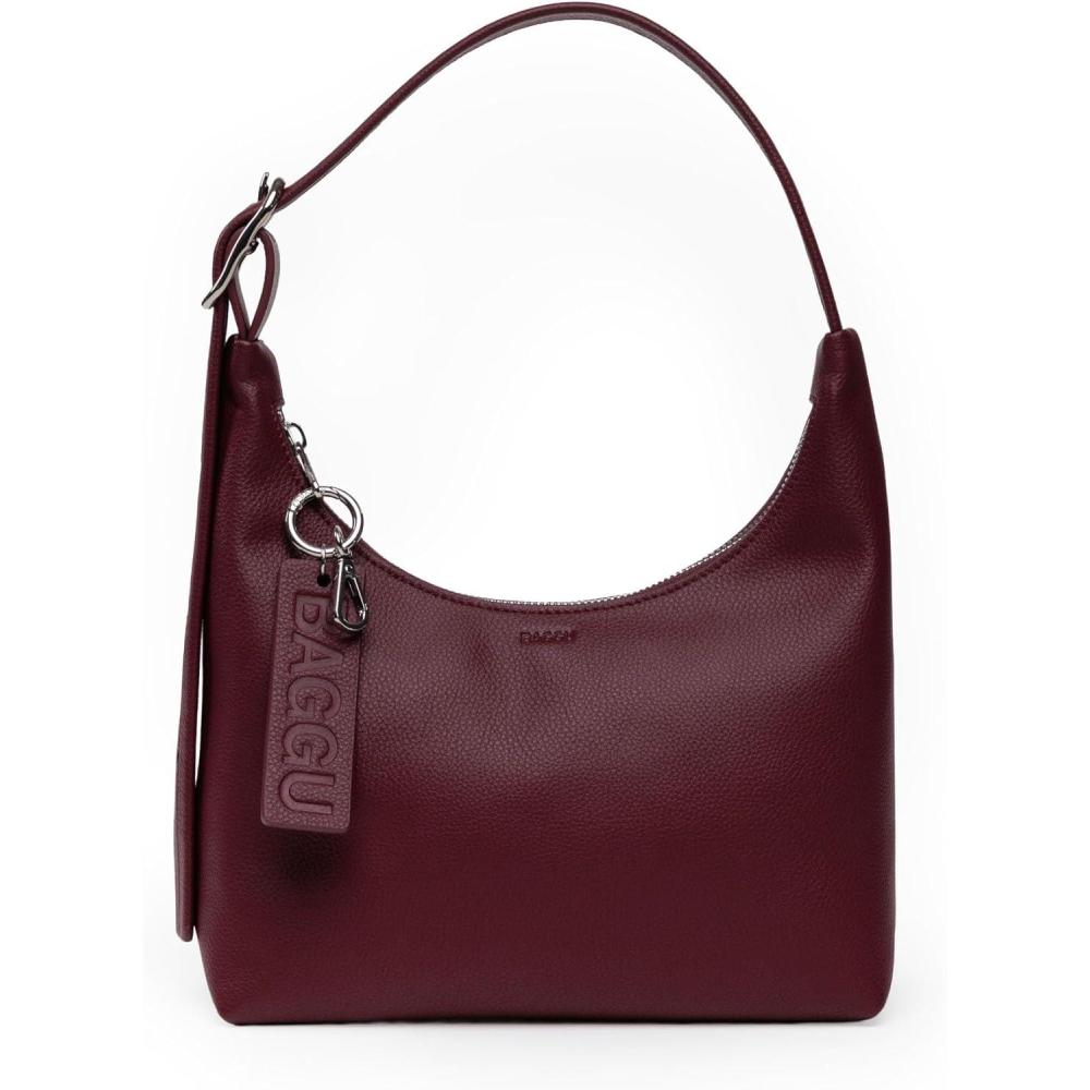 imageBAGGU Mini Recycled Leather Shoulder Bag  Mahogany