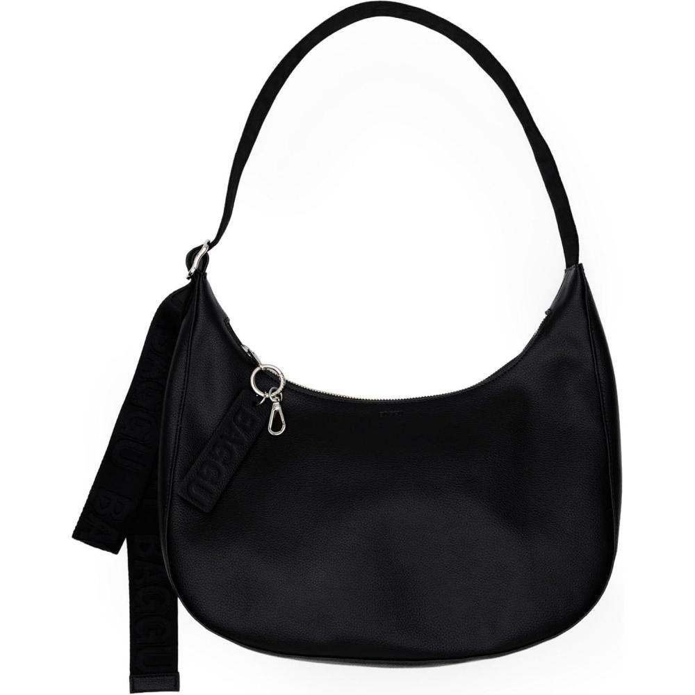 imageMedium Recycled Leather Crescent Bag  Black