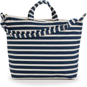 BAGGU Horizontal Zip Duck Bag – Navy Stripe