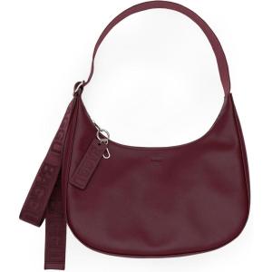 Medium Recycled Leather Crescent Bag – Mahogany