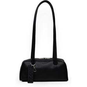 Small Recycled Leather Bowler Bag – Stone(Black)