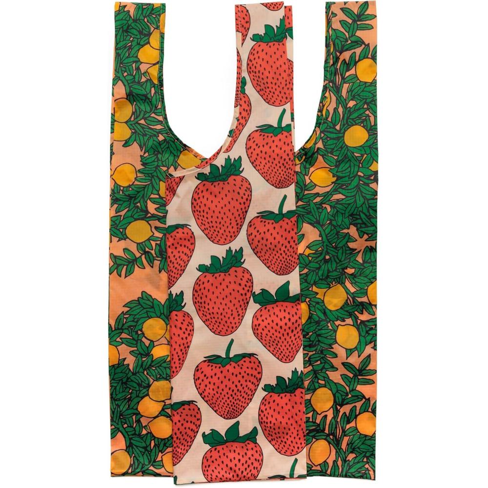 imageBAGGU Big Set of 2  Orange Strawberry Mix