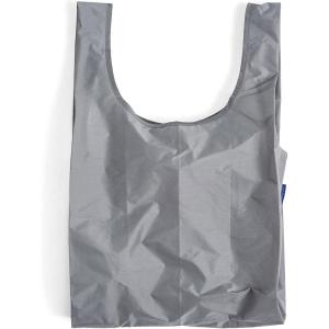 BAGGU Standard Reusable Shopping Bag, Ripstop Nylon Grocery Tote or Lunch Bag(Gray)