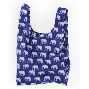 BAGGU Standard Reusable Shopping Bag, Ripstop Nylon Grocery Tote or Lunch Bag(Recycled Elephant Blue)