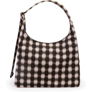 Baggu Nylon Shoulder Bag(Blurred Gingham Brown)
