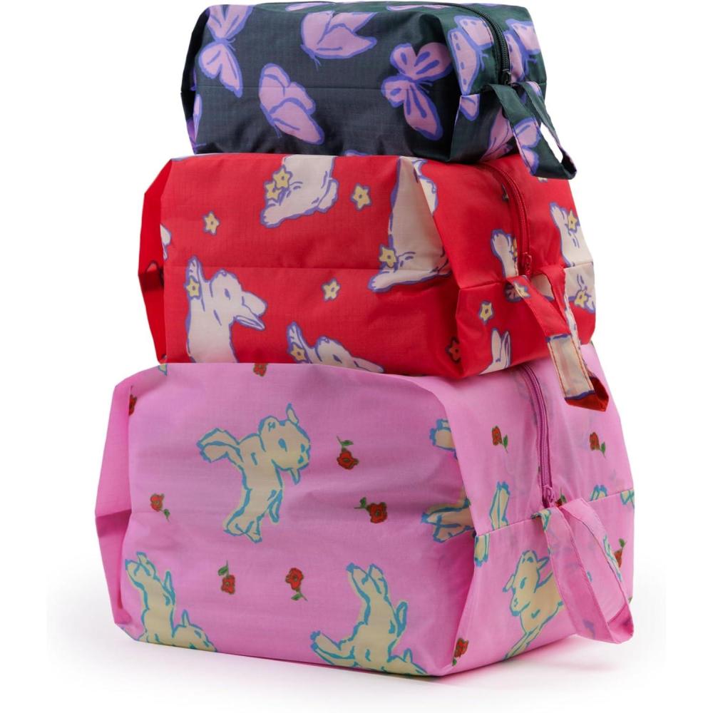 imageBAGGU 3D Zip SetSpring Animals