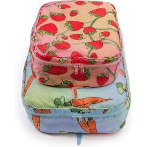 BAGGU Large Packing Cube Set – Carrots & Berries(Carrots & Berries)