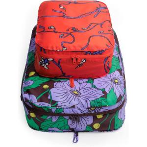 BAGGU Large Packing Cube Set – Carrots & Berries(Poppy Mix)