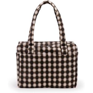 BAGGU Small Cloud Carry-on(Blurred Gingham Brown)