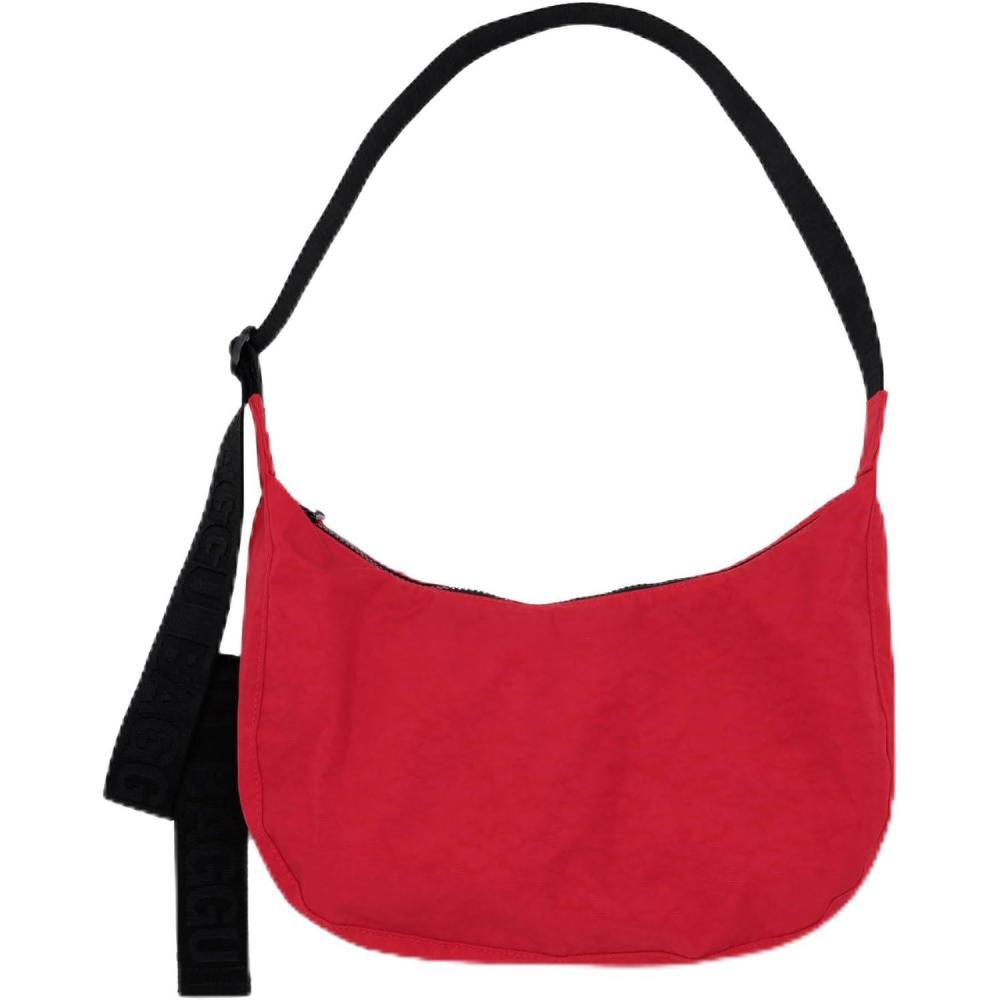 imageBAGGU Medium Nylon Crescent Bag  Candy Apple 47