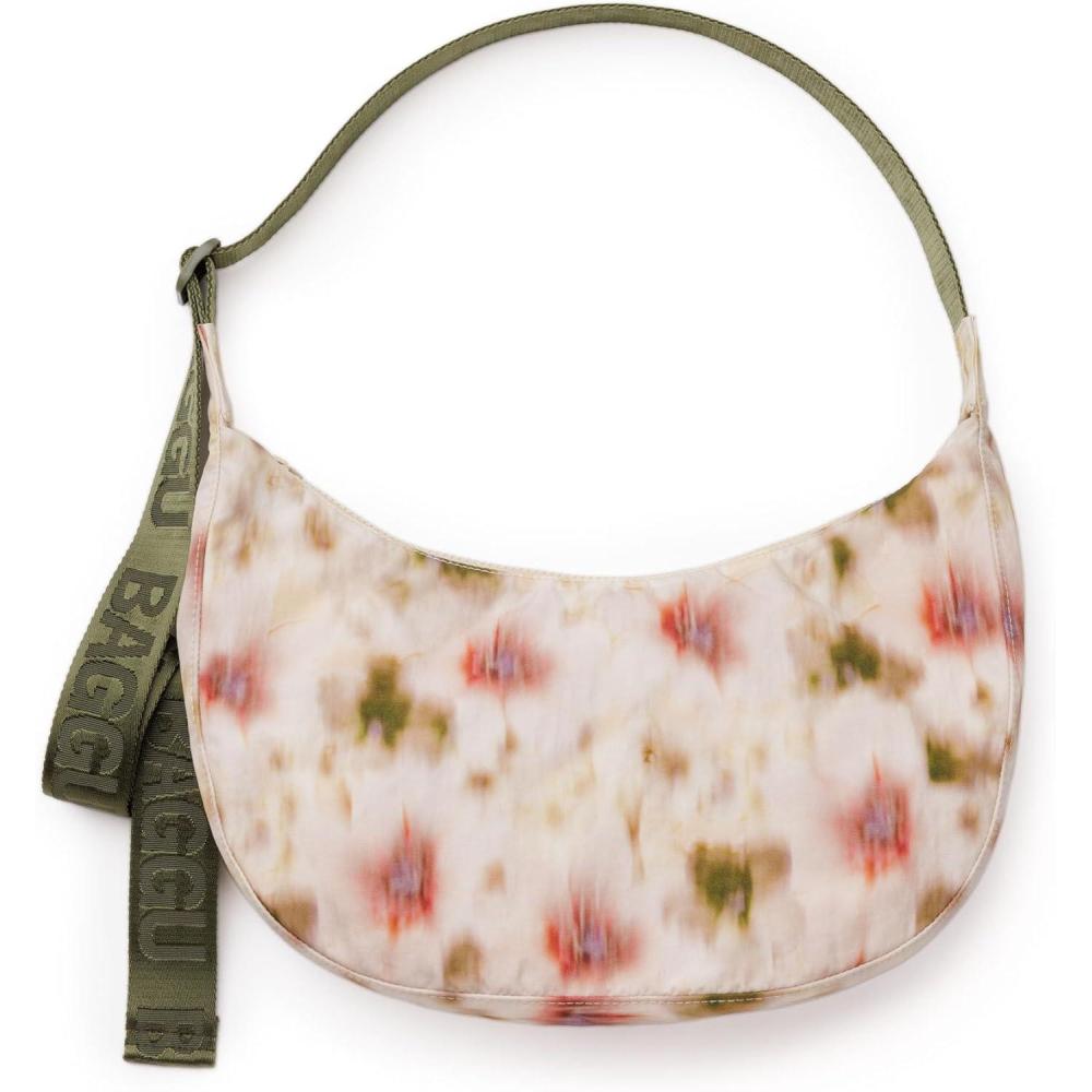 imageBAGGU Medium Nylon Crescent BagAbstract Floral