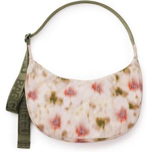 BAGGU Medium Nylon Crescent Bag(Abstract Floral)