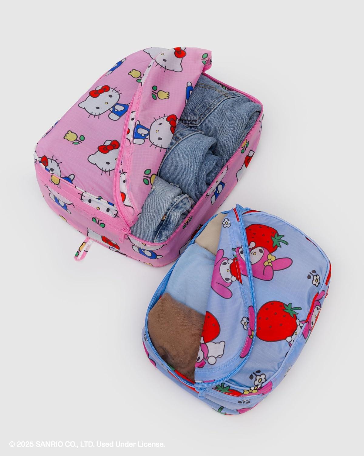 imageBAGGU Packing Cube Set Mickey amp MinnieHello Kitty and Friends Florals