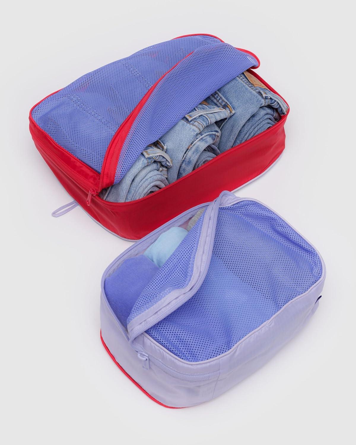 imageBAGGU Packing Cube Set Mickey amp MinnieMesh Berry Mix