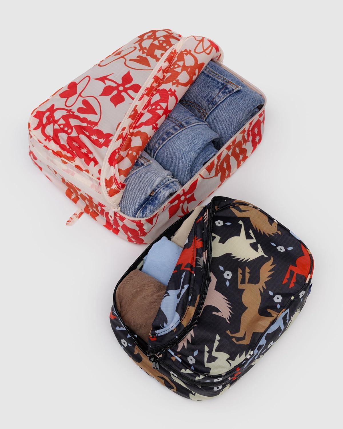 imageBAGGU Packing Cube Set Mickey amp MinnieWestern CutOuts