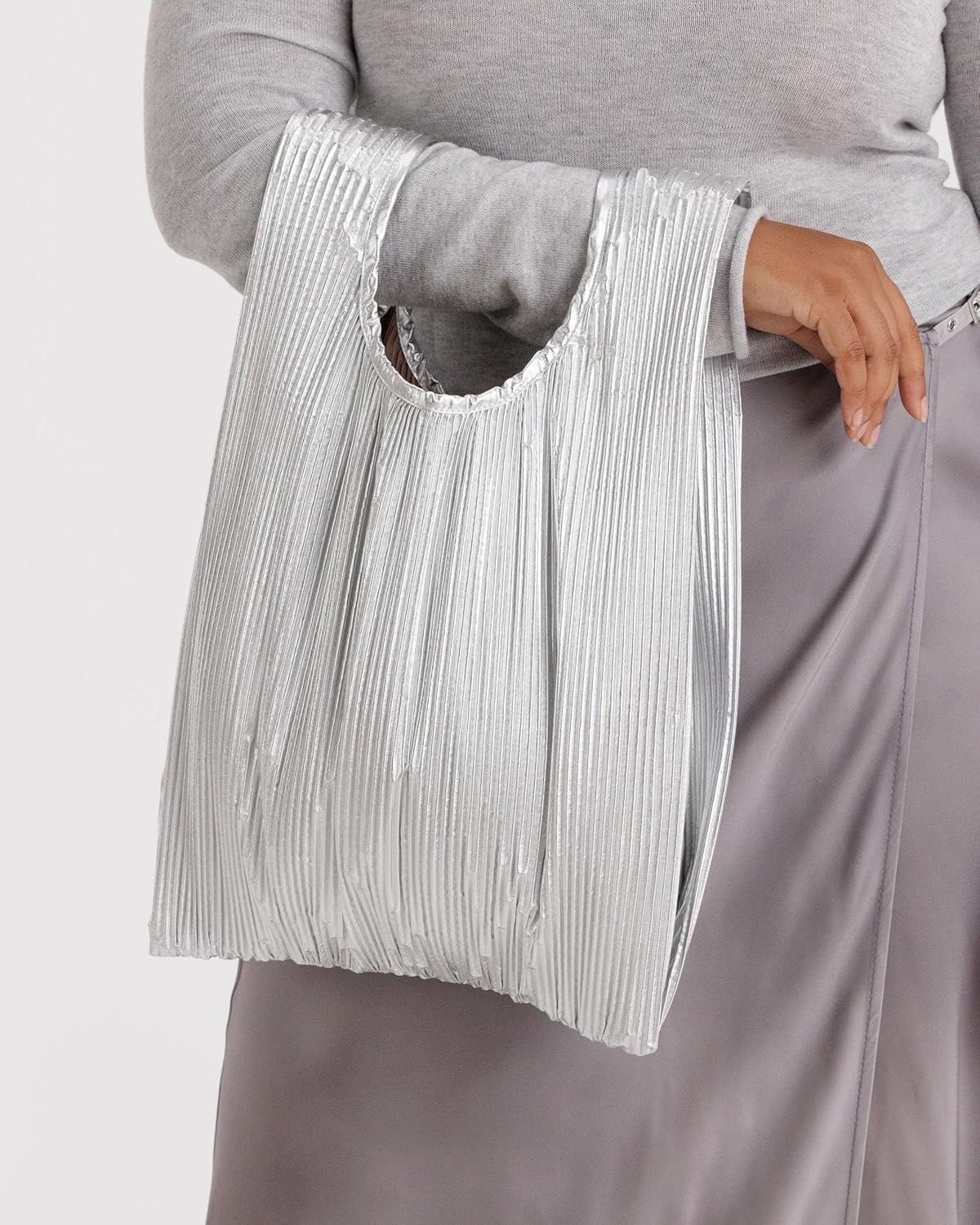 imageBAGGU PleatedChrome Metallic